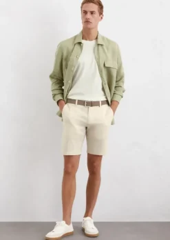 Shorts Model Salo slim aus Bio-Baumwoll-Leinen-Mix