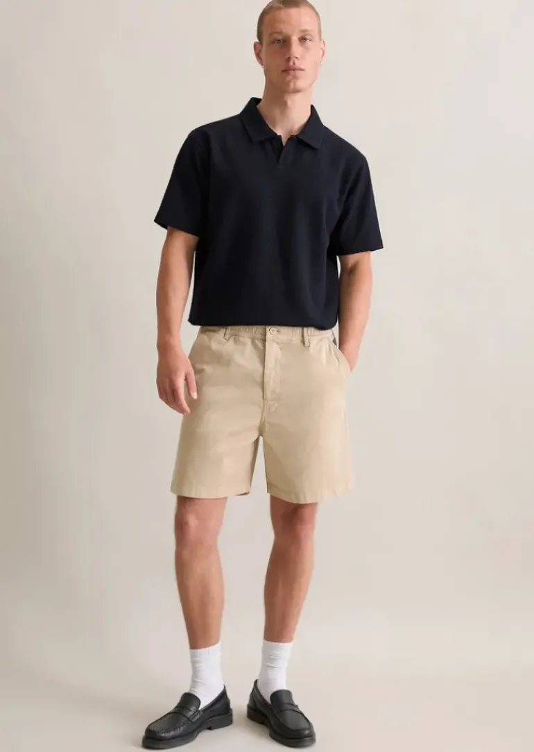 Shorts regular aus elastischem Bio-Baumwoll-Twill