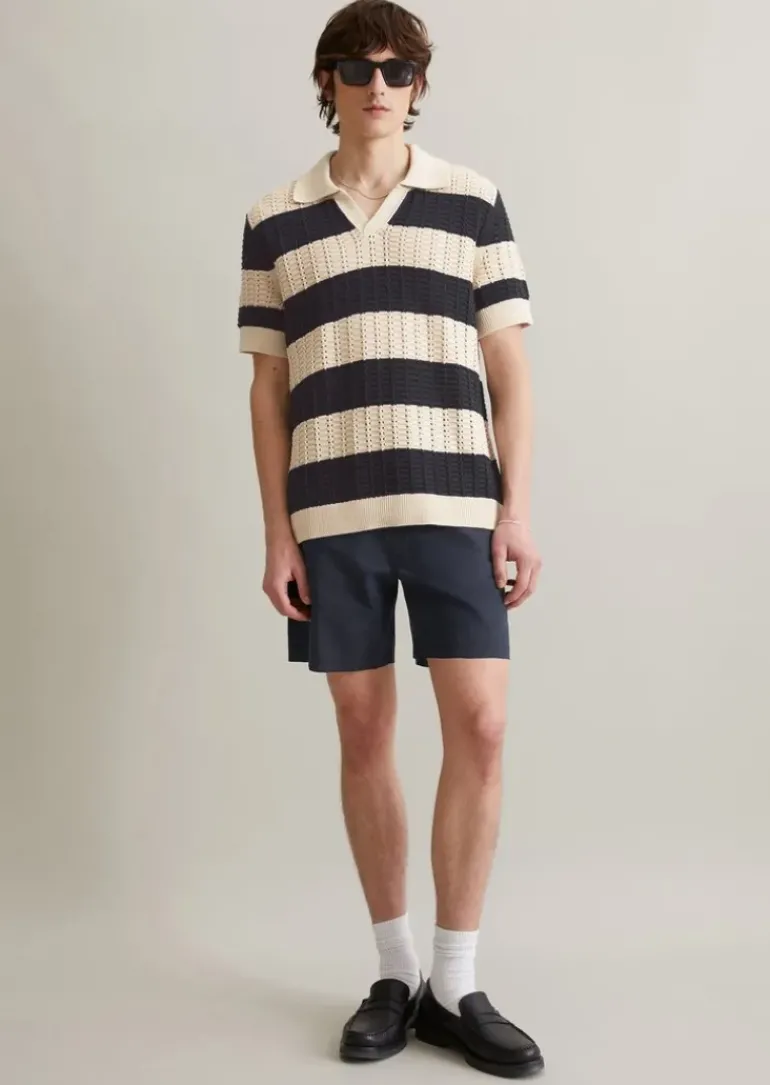 Shorts regular aus Leinen-Bio-Baumwoll-Mix