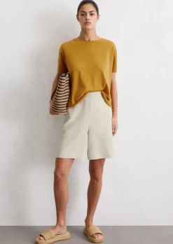 Shorts wide aus TENCEL™ Lyocell-Leinen-Mix