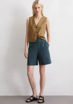 Shorts wide aus TENCEL™ Lyocell-Leinen-Mix