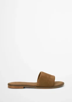 Slides aus weichem Veloursleder