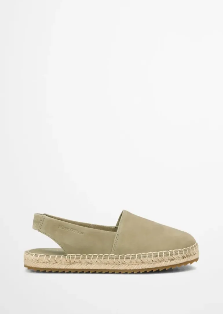 Slingback-Espadrilles aus Suede-Ziegenleder