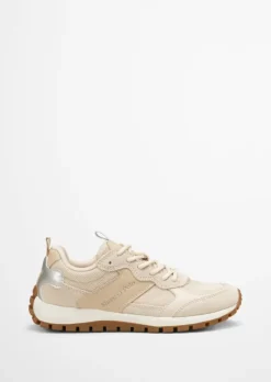 Sneaker aus edlem Rindleder und Mesh-Einsatz