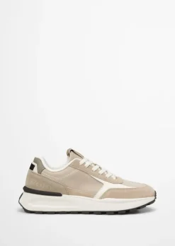 Sneaker aus Leder-Polyester-Mix