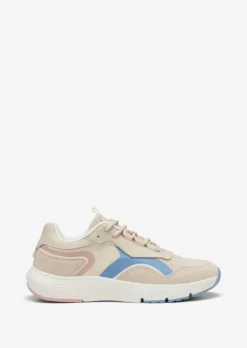 Sneaker aus Rindleder und Mesh