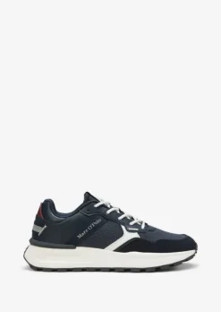 Sneaker aus Rindleder und Mesh