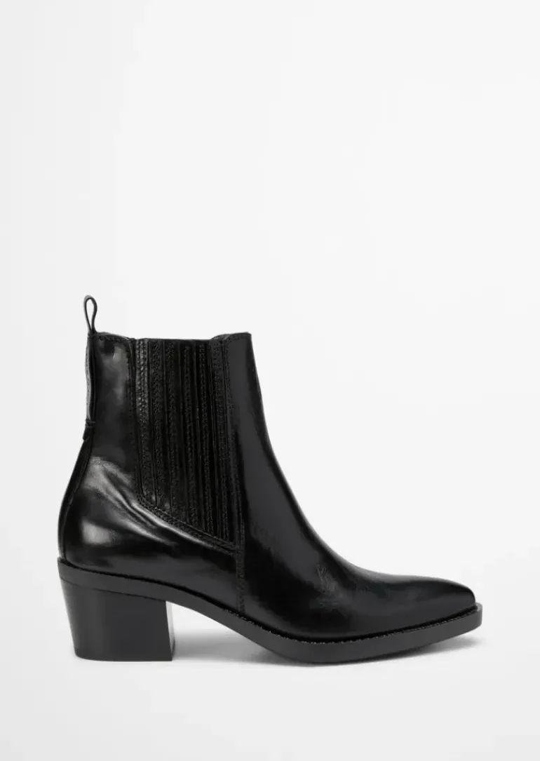 Stiefelette im Western-Stil mit Innenzipper