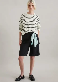 Streifenpullover regular aus Organic-Cotton-Slub-Garn