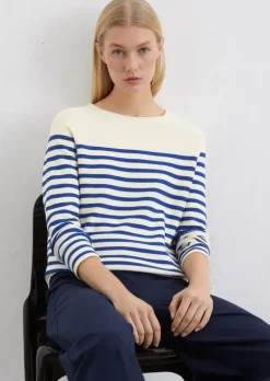 Streifenpullover slim aus softem Organic Cotton