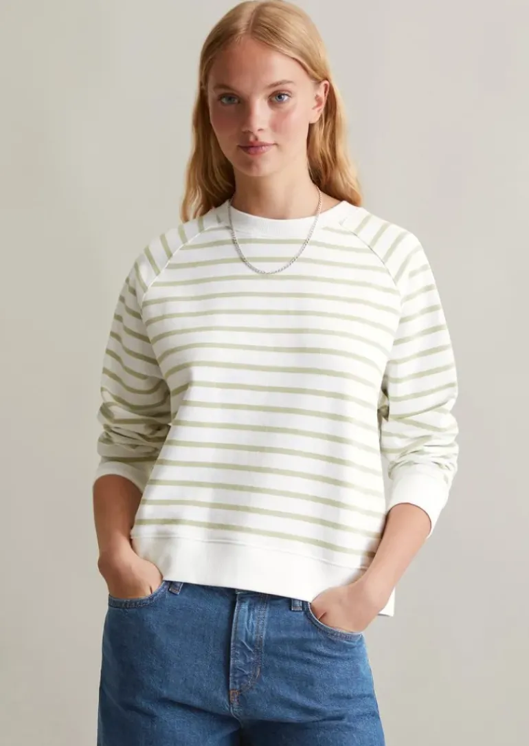 Streifen-Sweatshirt regular aus reinem Organic Cotton