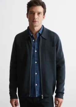 Strickjacke regular im Polo-Stil aus Bio-Baumwolle