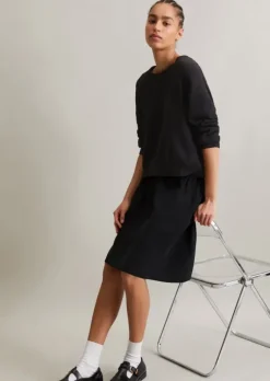 Strickpullover loose aus Cotton-Slub-Garn