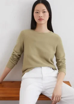 Strickpullover slim aus softem Organic Cotton