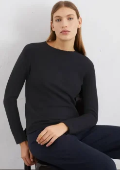 Strickpullover slim aus softem Organic Cotton