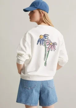 Sweatshirt oversized mit markantem Rückenprint