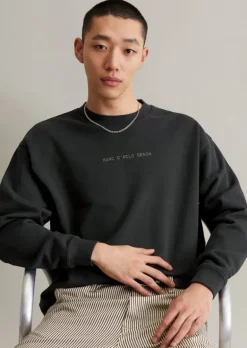 Sweatshirt relaxed mit Print auf Vorder- und Rückseite