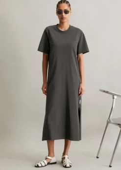 T-Shirt-Kleid relaxed aus Heavy Jersey