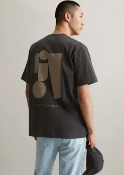 T-Shirt oversized mit Print auf Vorder- und Rückseite