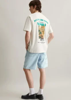 T-Shirt oversized mit Print auf Vorder- und Rückseite