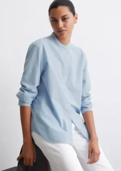 Tupfen-Bluse regular A-Shape aus Fil-Coupé-Gewebe