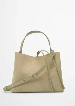 Umhängetasche small aus weichem Veloursleder