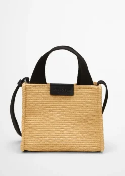 Umhängetasche small in Raffia-Bast-Optik