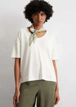 V-Neck-T-Shirt loose mit TENCEL™ Lyocell