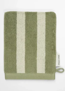 Waschhandschuh Model Heritage mit Jacquard-Streifenmuster