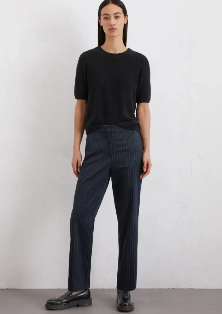 Zigarettenhose slim mit Nadelstreifen