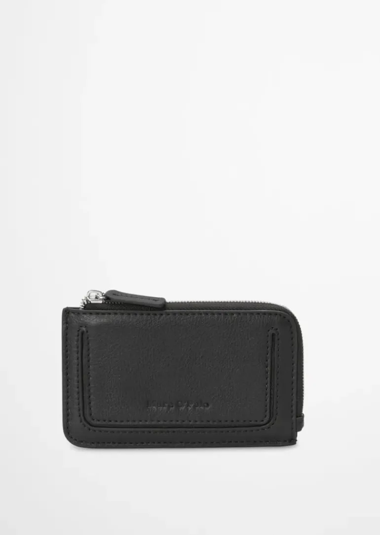 Zipper-Geldbörse small aus fein genarbtem Rindleder