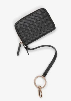 Zipper-Geldbörse small mit Flechtstruktur